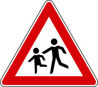 Verkehrszeichen - Kinder, Zeichen 136