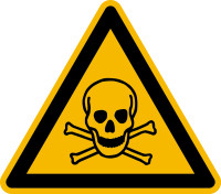 Warnschild, Warnung vor giftigen Stoffen W016 - ASR A1.3 (DIN EN ISO 7010)