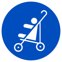 Gebotsschild, Kinderwagen erlaubt - praxisbewährt