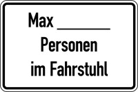 Hinweisschild, Max _____ Personen im Fahrstuhl, 200 x 300 mm, Folie