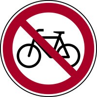 Verbotsschild, Fahrrad verboten - praxisbewährt