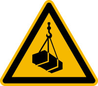 Warnschild, Warnung vor schwebender Last W015 - ASR A1.3 (DIN EN ISO 7010)