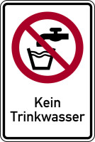 Verbotsschild, Kombischild, Kein Trinkwasser - ASR A1.3 (DIN EN ISO 7010)