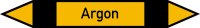 Rohrleitungskennzeichen Argon