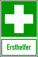 Rettungszeichen, Kombischild Ersthelfer - ASR A1.3 (DIN EN ISO 7010)