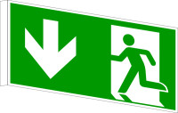 Rettungszeichen, Notausgang Fahnenschild - ASR A1.3 (DIN EN ISO 7010)