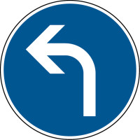 Verkehrszeichen - Vorgeschriebene Fahrtrichtung links, Zeichen 209-10