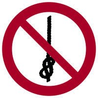 Verbotsschild, Knoten von Seilen verboten P030 - ASR A1.3 (DIN EN ISO 7010)