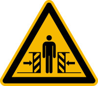 Warnschild, Warnung vor Quetschgefahr W019 - ASR A1.3 (DIN EN ISO 7010)
