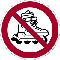 Verbotsschild, Inline-Skates verboten - praxisbewährt