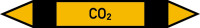 Rohrleitungsetikett, CO2