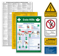 Kennzeichnungs-Set für elektrische Anlagen inkl. DIN ISO 7010 Schilder