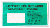 Lieferscheintasche, Lieferschein/Rechnung, Papier, DIN lang Karton = 1000 Stk.