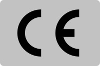 Maschinenkennzeichnung, CE-Kennzeichnung, schwarz/silber - Bund = 25 Stk.
