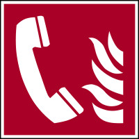Brandschutzzeichen, Brandmeldetelefon F006 - ASR A1.3 (DIN EN ISO 7010)