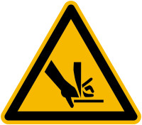 Warnschild, Warnung vor Schnittverletzungen - praxisbewährt