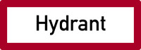 Feuerwehrschild, Hydrant - DIN 4066
