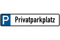 Parkplatzkennzeichen, P-Privatparkplatz, 113x523mm, Alu geprägt