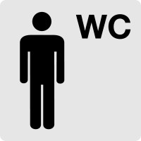 WC-Schild, Herren, Piktogramm, 60 x 60 mm