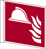 Brandschutzzeichen, Mittel und Geräte zur Brandbekämpfung Fahnenschild - ASR A1.3 (DIN EN ISO 7010)