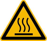 Warnschild, Warnung vor heißer Oberfläche W017 - ASR A1.3 (DIN EN ISO 7010)