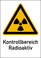 Warnschild Strahlenschutz Kontrollbereich Radioaktiv (WS 110)