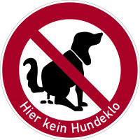 Verbotsschild, Hier kein Hundeklo, Text & Symbol, Aluminium - praxisbewährt