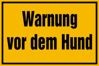 Hinweisschild, Warnung vor dem Hund, 200x300mm, Kunststoff