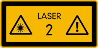 Warnschild, Laser 2