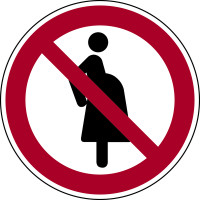 Verbotsschild, Für schwangere Frauen verboten P042 - ASR A1.3 (DIN EN ISO 7010)