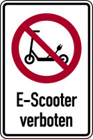 Verbotsschild, Kombischild, E-Scooter verboten - praxisbewährt
