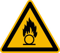 Warnschild, Warnung vor brandfördernden Stoffen W028 - ASR A1.3 (DIN EN ISO 7010)