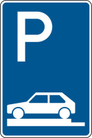 Verkehrszeichen - Parken auf Gehwegen ganz quer zur Fahrtrichtung links, Zeichen 315-80