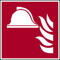 Kombi-Brandschutzschild, Feuerlöscher, CO2