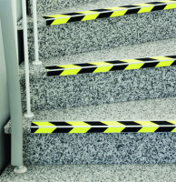 Antirutsch Treppenkantenprofil, Safety-Stair, schwarz/gelb, Aluminium, 60 x 1000 mm