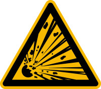 Warnschild, Warnung vor explosionsgefährlichen Stoffen W002 - ASR A1.3 (DIN EN ISO 7010)