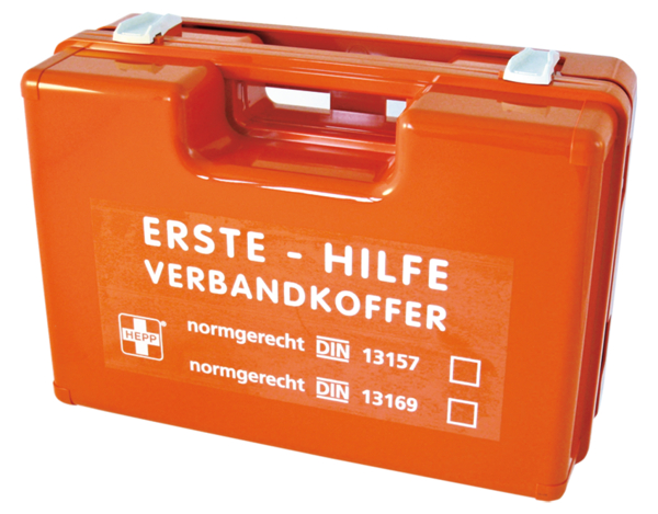 Erste Hilfe Koffer DIN 13157 mit Wandhalterung - Verbandskasten gemäß ASR