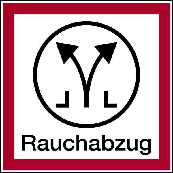 Schild Rauchabzug 14,80x5,20cm 21.2604 