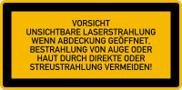 Hinweisschild, Vorsicht Unsichtbare Laserstrahlung