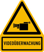 Warnschild, Videoüberwachung