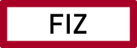 Feuerwehrschild, FIZ (Feuerwehr-Informationszentrale), 105 x 297 mm, Folie - DIN 4066