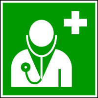 Rettungszeichen, Arzt E009 - ASR A1.3 (DIN EN ISO 7010)