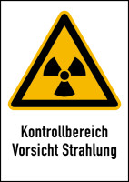 Warnschild Strahlenschutz Kontrollbereich Vorsicht Strahlung (WS 111)