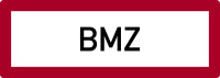 Feuerwehrschild, BMZ (Brandmeldezentrale) - DIN 4066