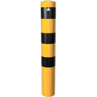 Stahlrohrpoller, gelb/schwarz, Stahl feuerverzinkt, 1200 mm, Ø 152 mm