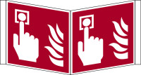 Brandschutzzeichen, Brandmelder F005 Winkel-/Nasenschild - ASR A1.3 (DIN EN ISO 7010)