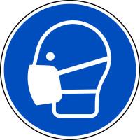 Gebotsschild, Maske benutzen M016 - ASR A1.3 (DIN EN ISO 7010)