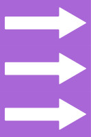 Fließrichtungspfeile gemäß DIN 2403, violett/weiß