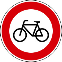 Verkehrszeichen - Verbot für Radverkehr, Zeichen 254