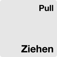 Türschild, Ziehen/Pull, 60 x 60 mm